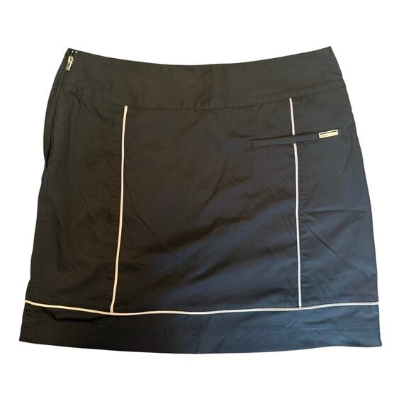 Lija Womens Size 4 Black Golf Tennis Skort Side Slip Closure Front Slit Athletic - Picture 2 of 8